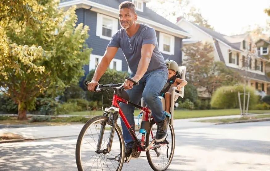 Electric bikes with a child seat