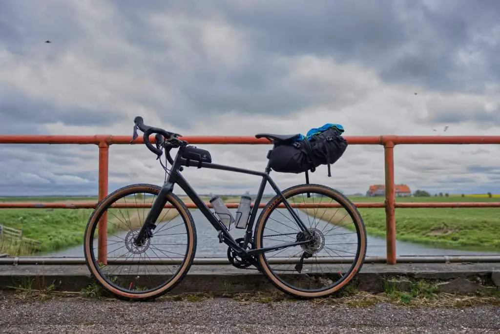 A touring bike with mounts