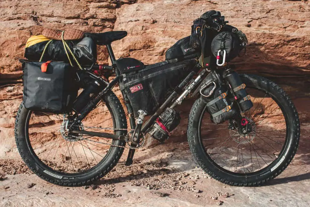 A full black touring bike